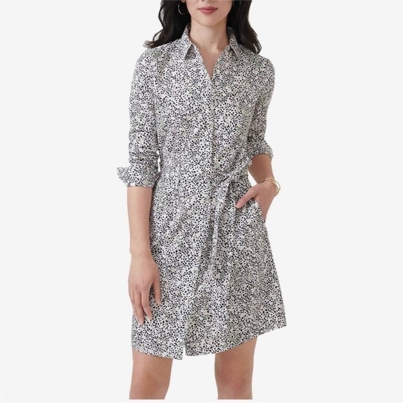 UNTUCKIT For Her Phoebe Floral Print Long Sleeve Button Shirt Dress Size 4 - Picture 1 of 10